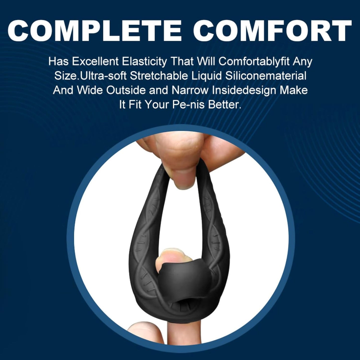 APP Pleasure Cock Ring Penis Vibrator Testicle Stimulator with 9 Vibration Modes