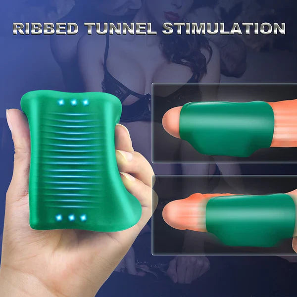 Hands-free Penis Trainer Glans Vibrator Massager with 9 Pulsation Modes