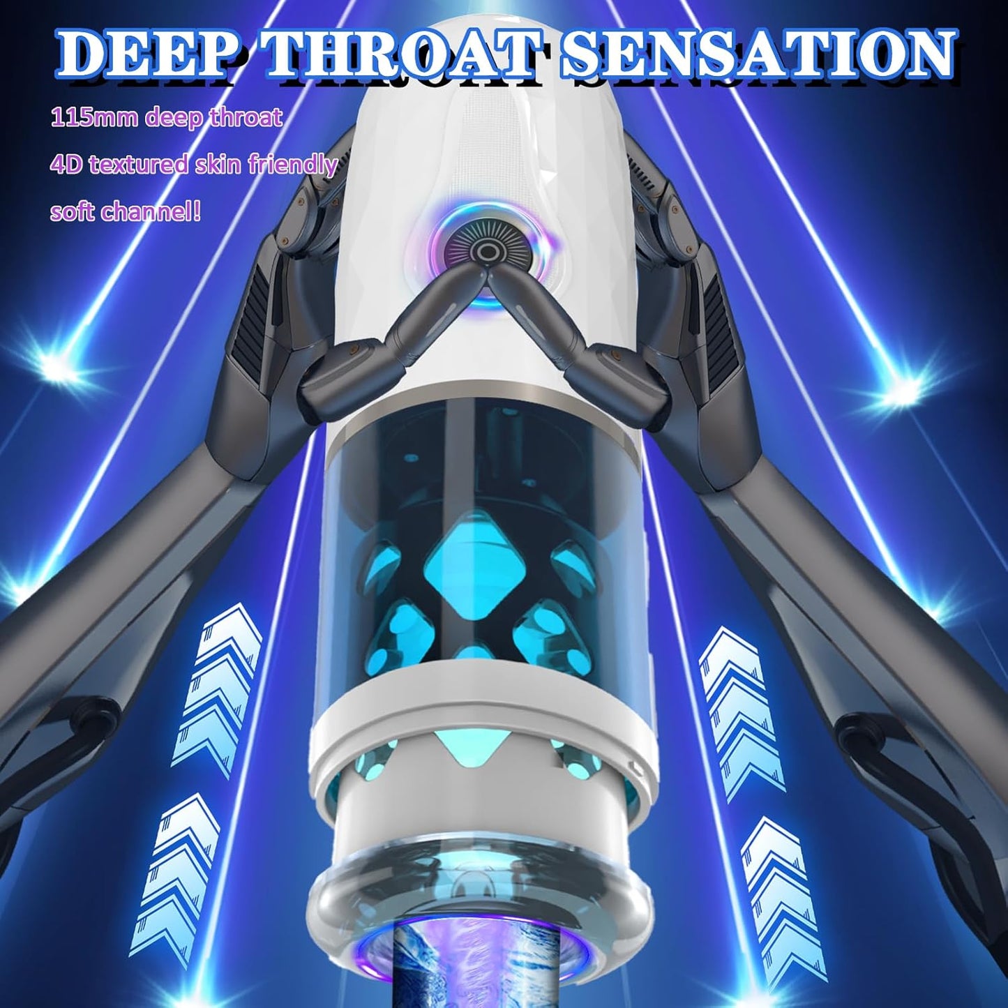 360°Rotation & Telescopic Automatic Masturbator with 7 Thrusting & 3 Speed Modes