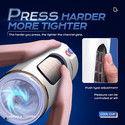 Hands Free Automatic Masturbator Blowjob Machine with 10 Sucking & Vibrating Modes