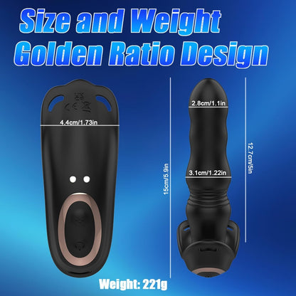 Prostate Stimulator Anal Vibrator Dildo with 9 Thrusting & 9 Vibrating Modes