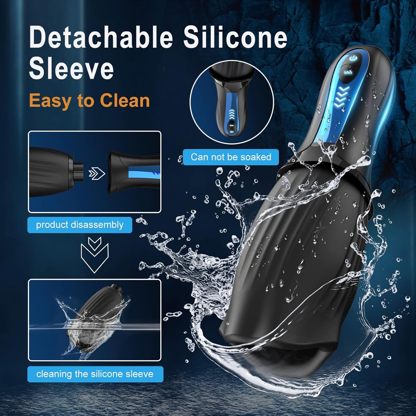 Automatic Masturbator Penis Trainer Stroker Blowjob with 5 Vibrating & 5 Rotating Modes