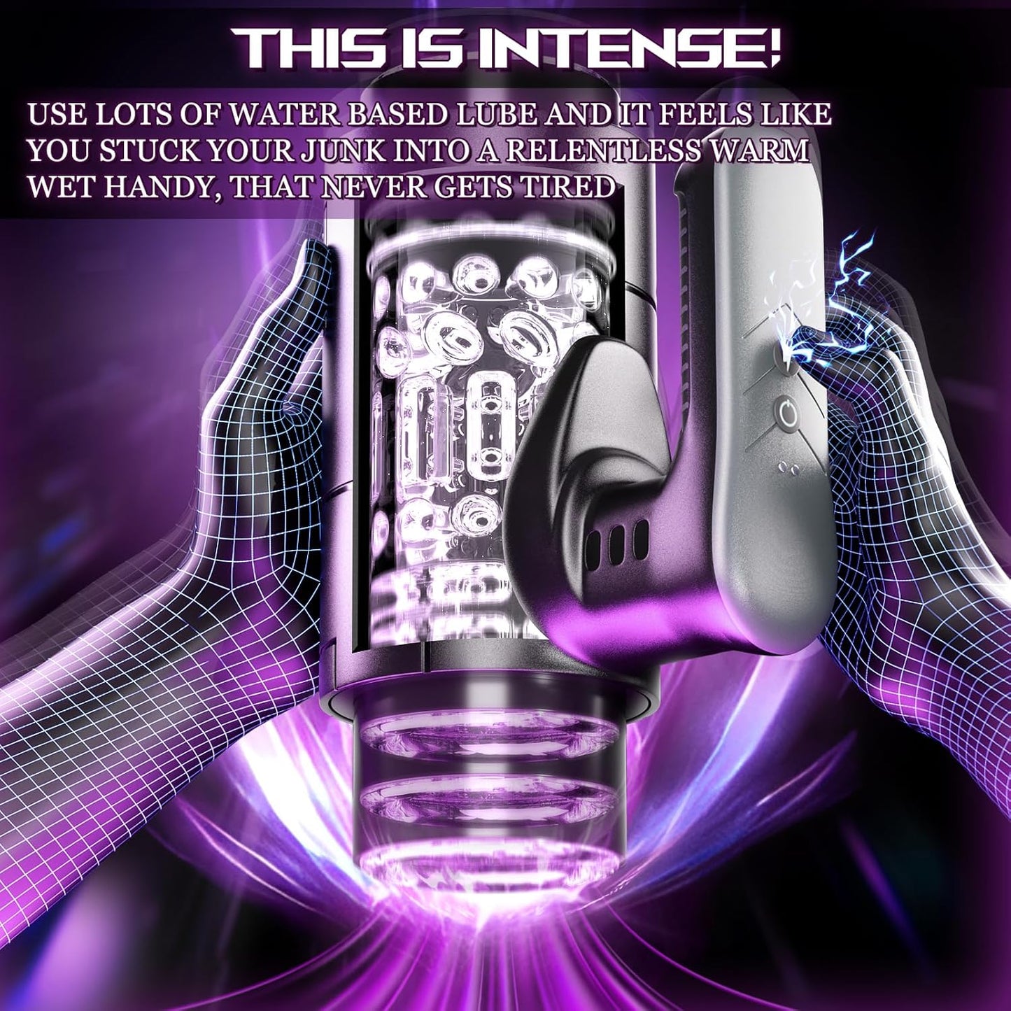 Automatic Masturbator Blowjob Sex Toy Machine with 9 Thrusting & Rotating