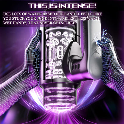 Automatic Masturbator Blowjob Sex Toy Machine with 9 Thrusting & Rotating