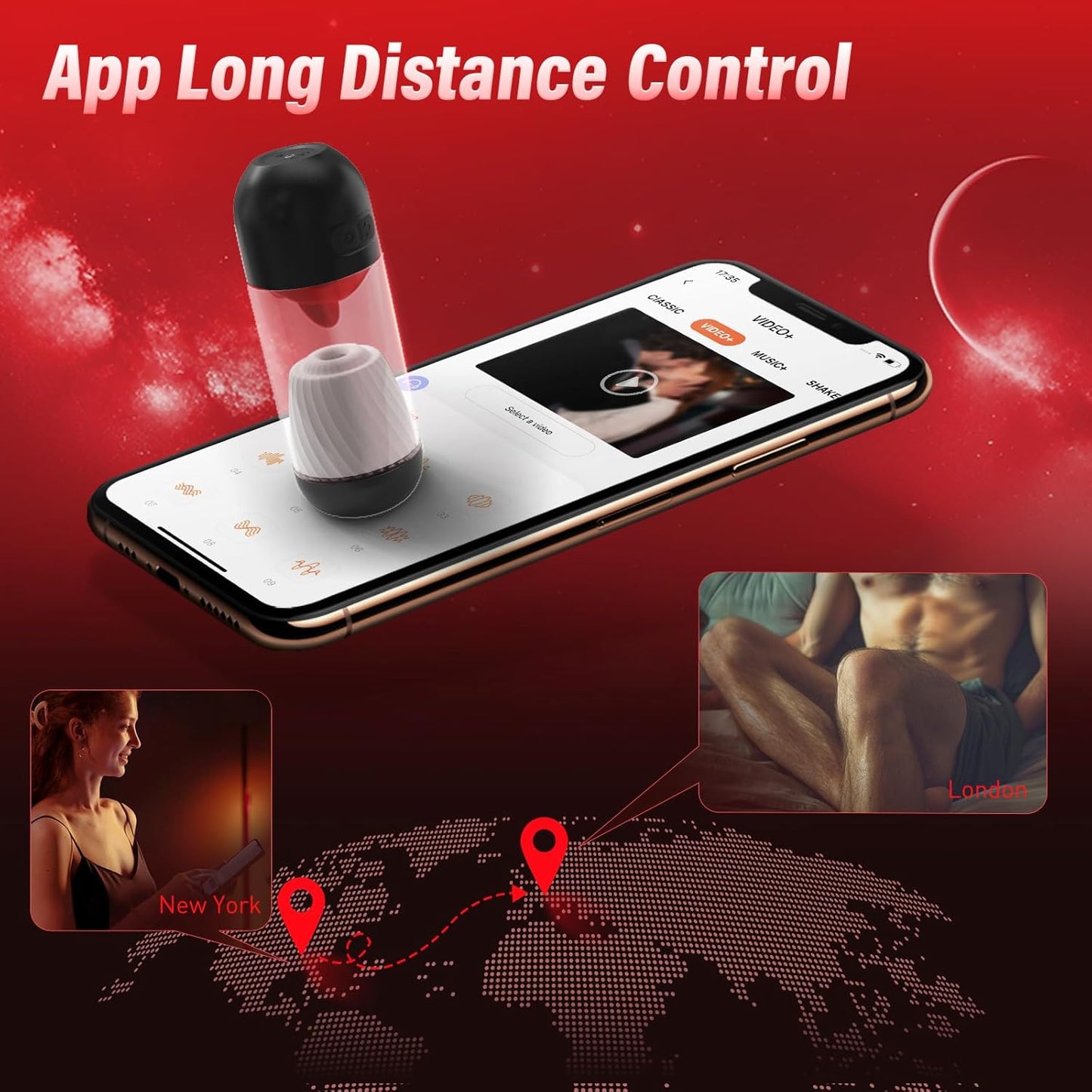 360° Tongue Licking & 9 Vibrating Modes Automatic Penis Trainer Masturbator