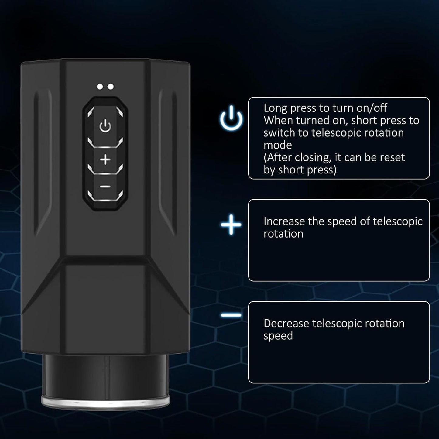 2 IN 1 Automatic Masturbator Stroker Sex Machine With 5 Thrusting & Rotating Modes