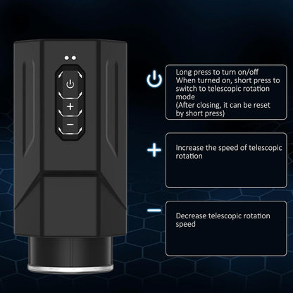 2 IN 1 Automatic Masturbator Stroker Sex Machine With 5 Thrusting & Rotating Modes