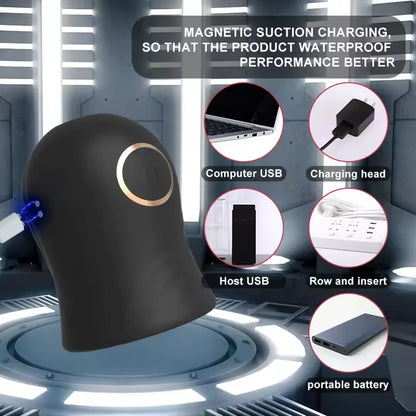 Automatic Masturbator Penis Trainer Vibrator Glans Massage with 12 Vibrations