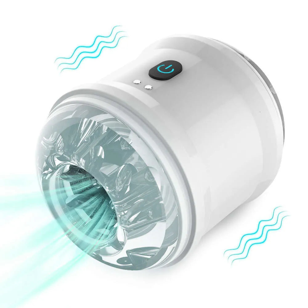 Dual Motors Automatic Masturbator Penis Trainer Pocket Pussy with 10 Intense Vibrations