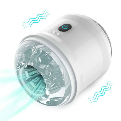 Dual Motors Automatic Masturbator Penis Trainer Pocket Pussy with 10 Intense Vibrations