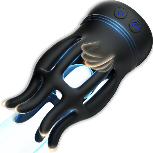 Glans Trainer Vibrator Penis Trainer Massage with 10 Vibration & Rotation Modes