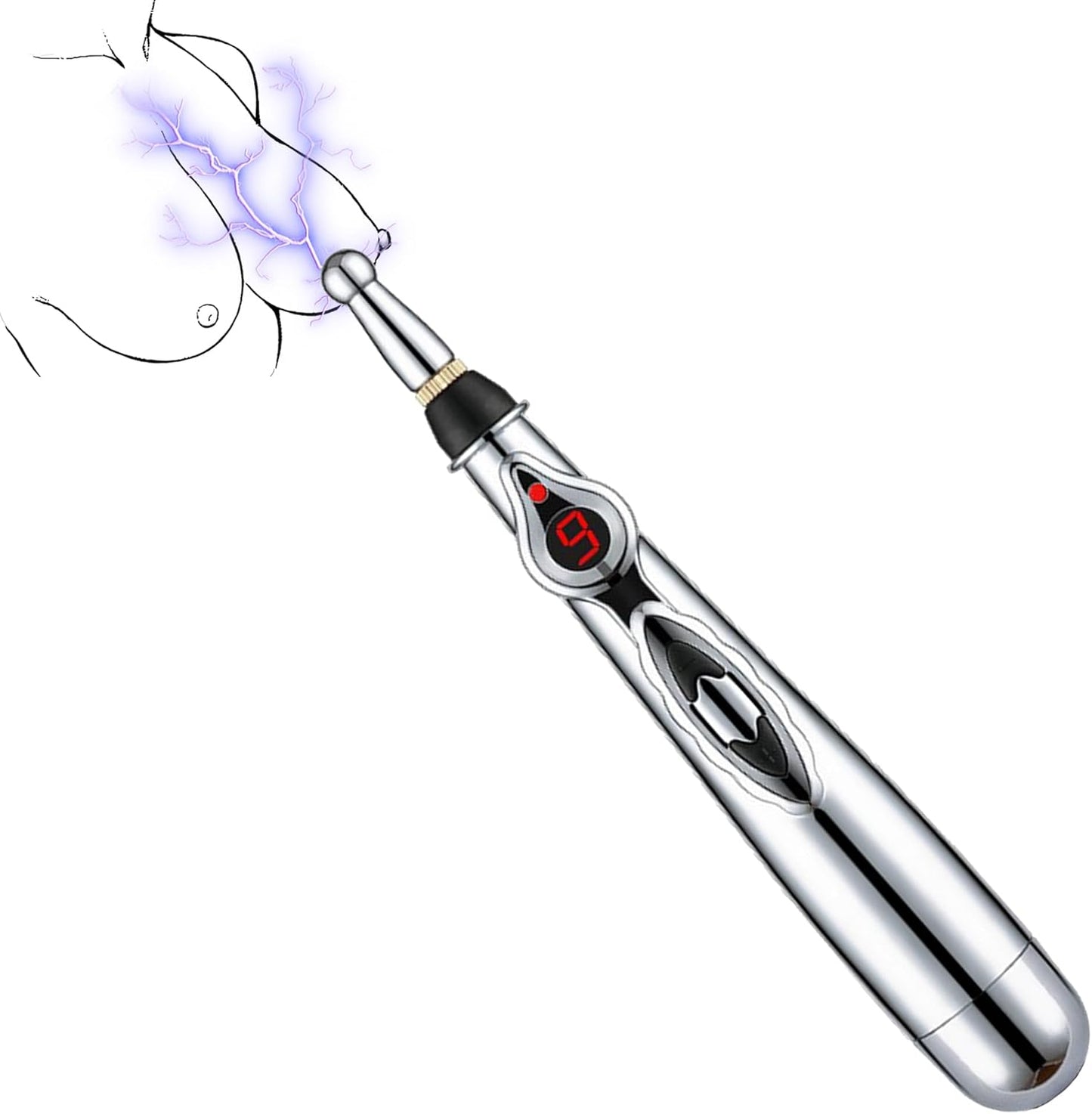 9 Levels Electric Shock Wand Vibrator Clitoris Labia Massager