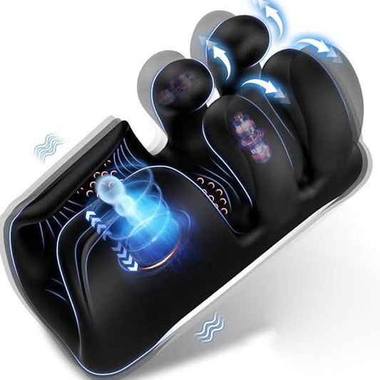 Electric Penis Trainer Glans Vibrator with 10 Tapping & Vibrating Modes