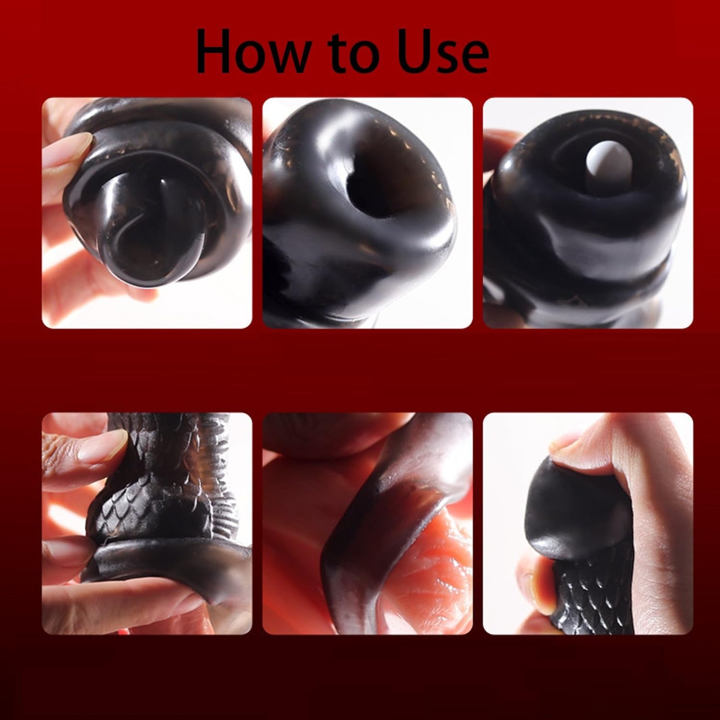 Realistic Penis Sleeve Cock Ring Extender with Ball Loop Girth Enhancer