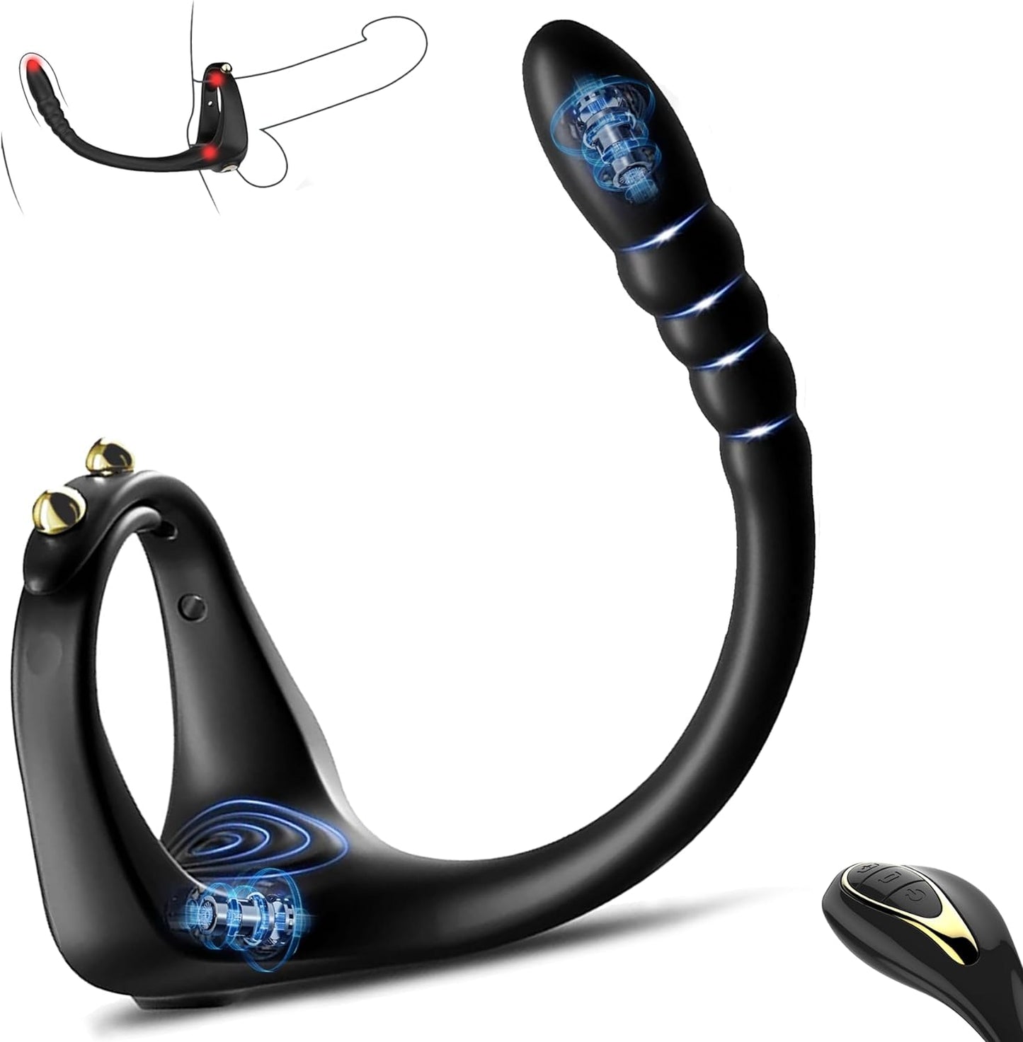 3 in 1 Multifunctional Cock Ring Vibrator Prostate with 10 Vibration Modes