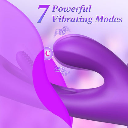 3 IN Rabbit Vibrator G spot Massager with 14 Vibrating & 7 Flapping Modes