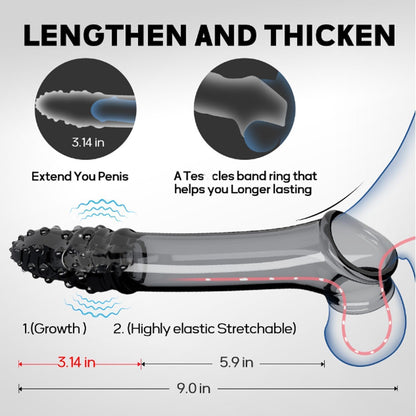 3D Particles Reusable Penis Sleeve Extender