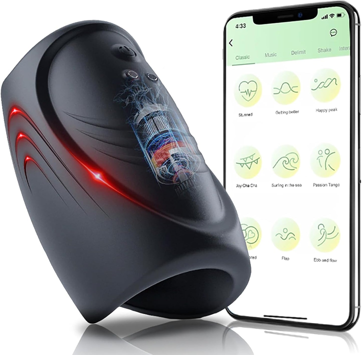 3 IN 1 Penis Trainer vibrator Glans Massager Masturbator with 9 Vibration Modes