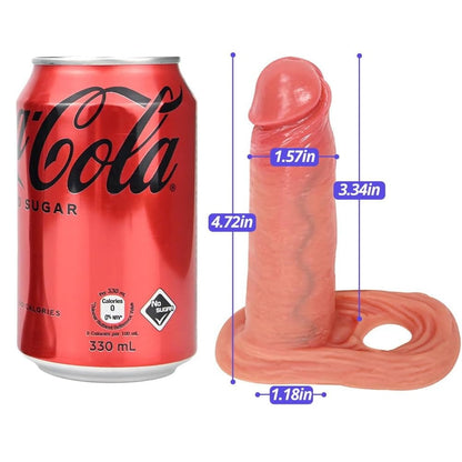Liquid Silicone Realistic Penis Sleeve Extender Penis Ring