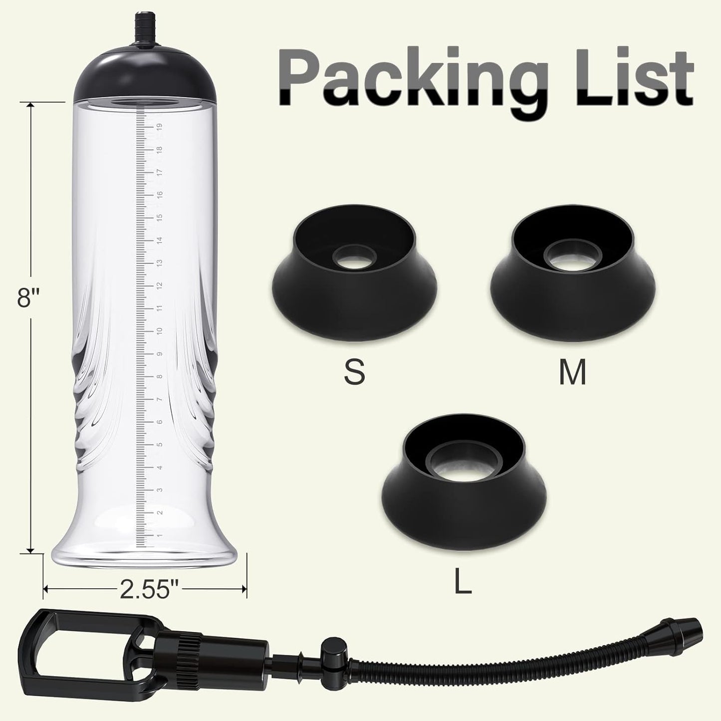 Manual Penis Vacuum Pump Enlarger Enlargement Extend Pump