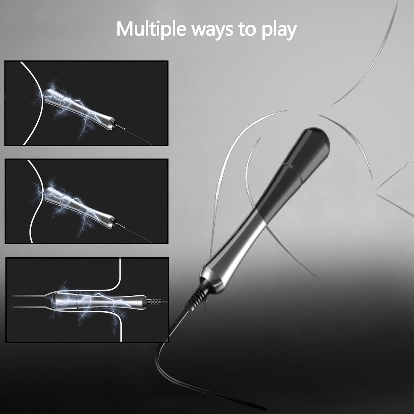 Metal Electric Shock Butt Plug Anal Toy with 9 Modes & 15 Levels of Intensity