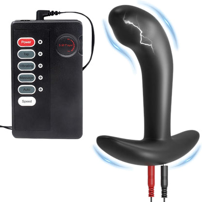 E-stim Prostate Massager Anal Plug Vibrator with 8 Modes & 19 Intensities