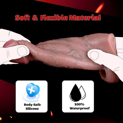 6.53 inch Realistic Textured Penis Sleeve Cock Extender
