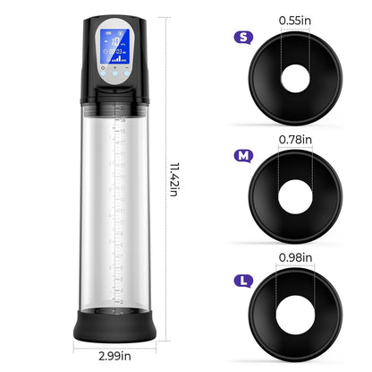 Automatic Vacuum Penis Pump Enlargement with 2 Powerful Modes & 4 Intensities