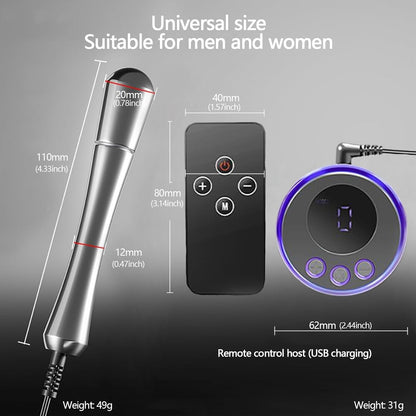 Metal Electric Shock Butt Plug Anal Toy with 9 Modes & 15 Levels of Intensity