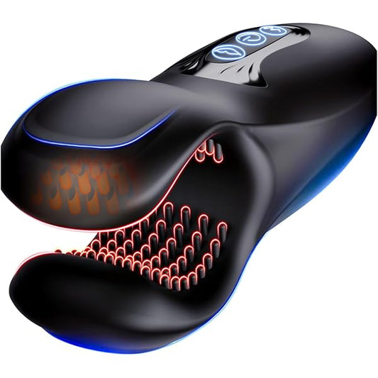 Electric Masturbator Penis Trainer Glans Stimulator with 10 Bite Modes