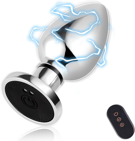 E-stim Anal Plug Prostate Massager with 6 Electric Shocks & 10 Vibration Modes