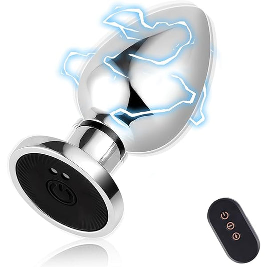 E-stim Anal Plug Prostate Massager with 6 Electric Shocks & 10 Vibration Modes