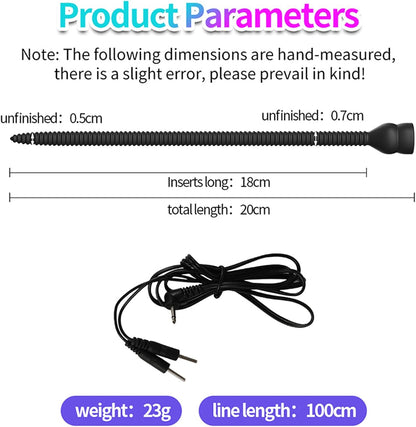 Electro Stim Urethral Sound Anal Plug with Customizable Electronic Pulse Modes