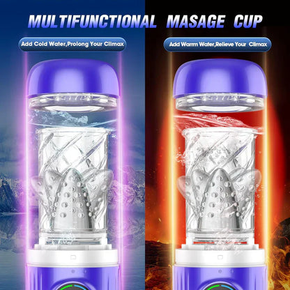 2 IN 1 Automatic Male Masturbator Penis Pump with 7 Rotating & 7 Sucking & Licking Modes