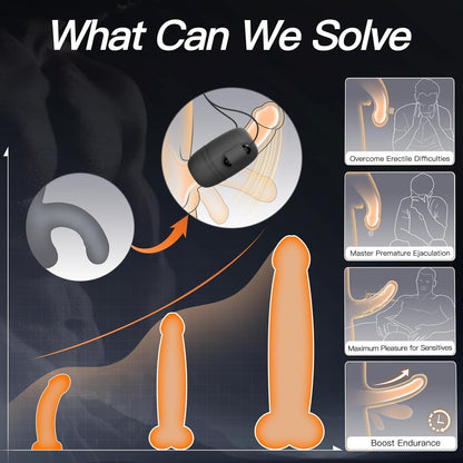 6 IN 1 Penis Trainer Pocket Pussy Masturbator with 8 Vibrating & 12 Frequencies Modes