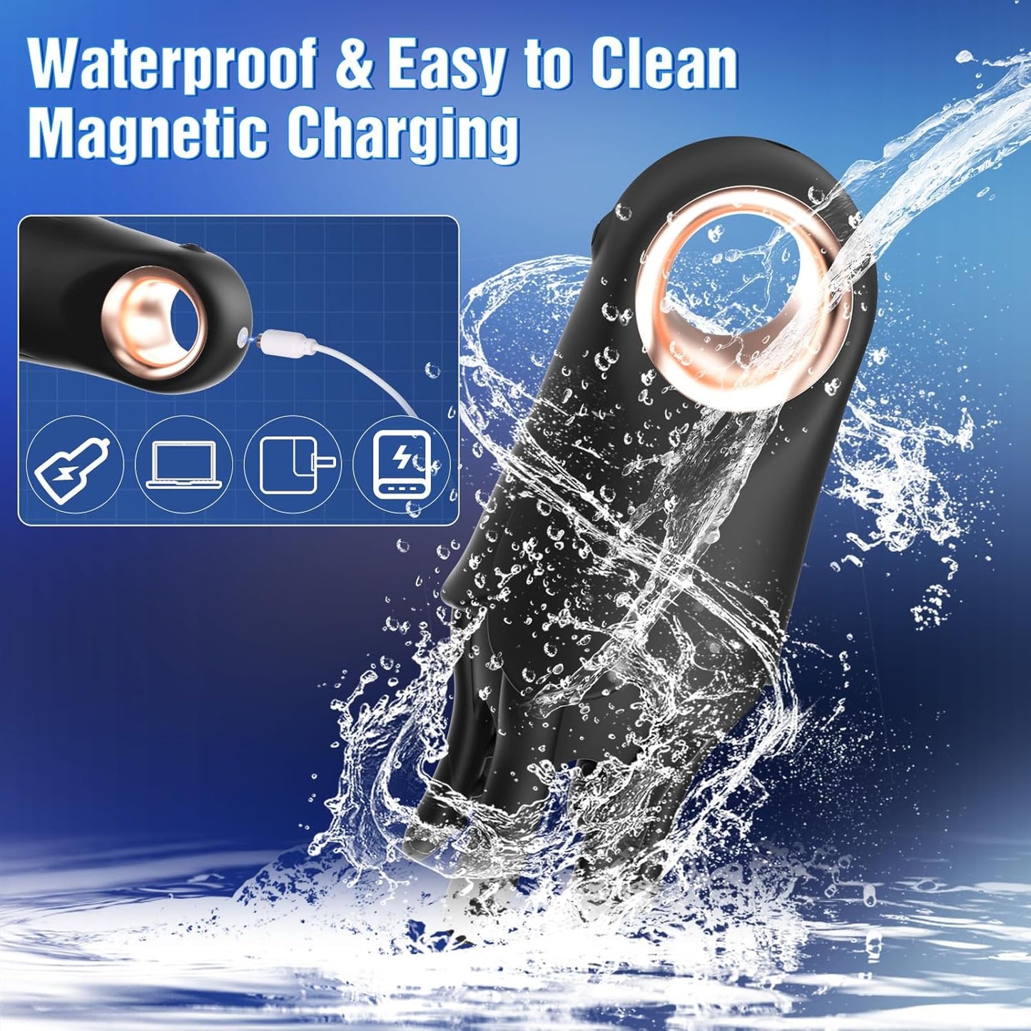 360°Training Wrapped Penis Vibrator Glans Trainer Masturbator with 7 Vibrating Modes