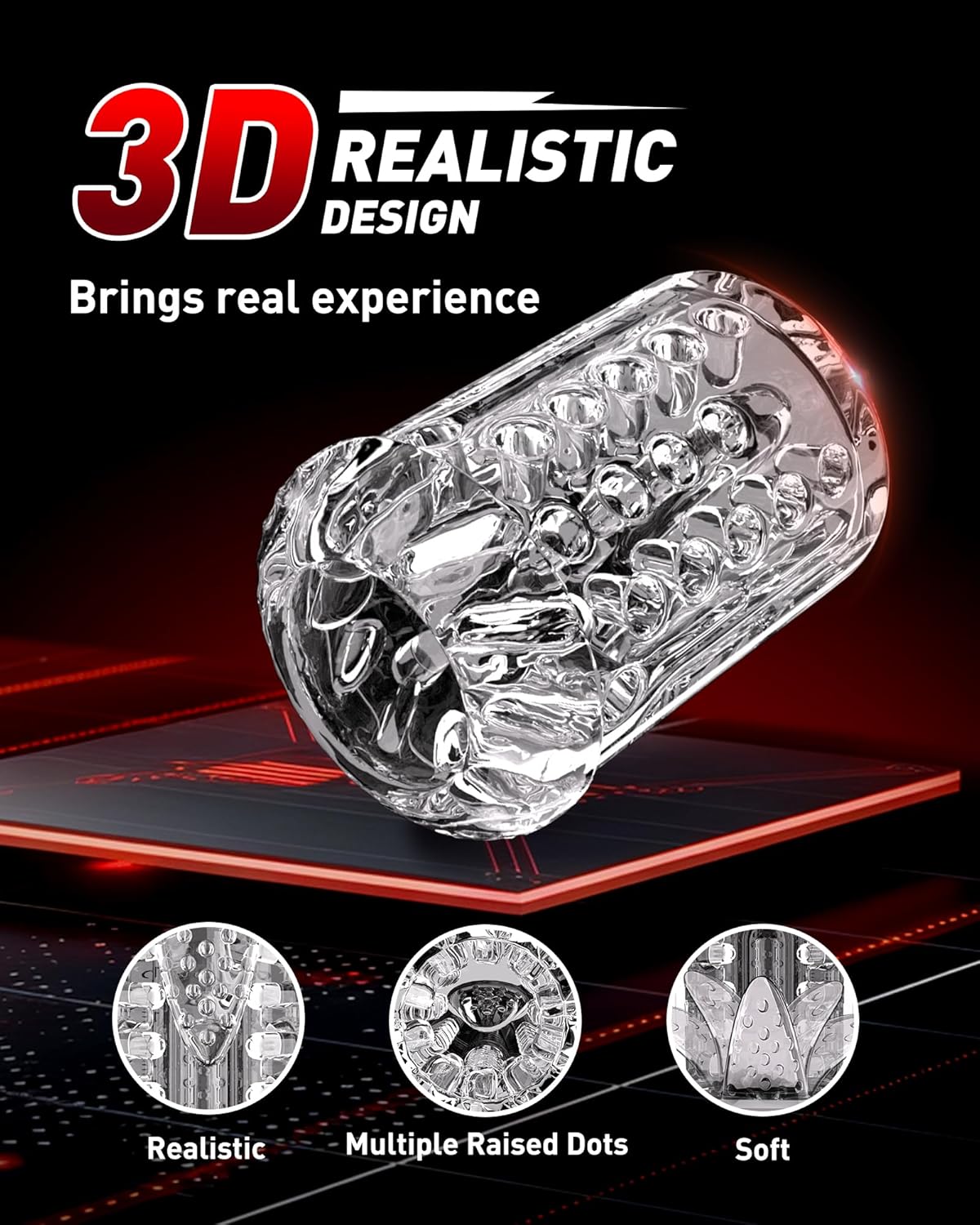 4 IN 1 Electric Masturbator Penis Pump Stroker with 7 Thrusting Rotating & Vibrating Modes