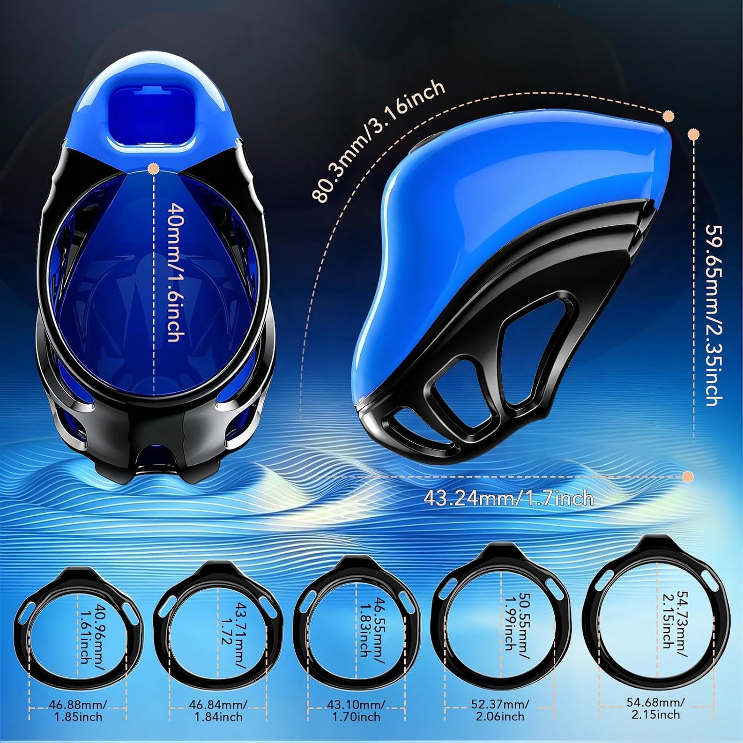 Chastity Cage BDSM Penis Trainer Vibrator Sleeve with 10 Vibration Modes