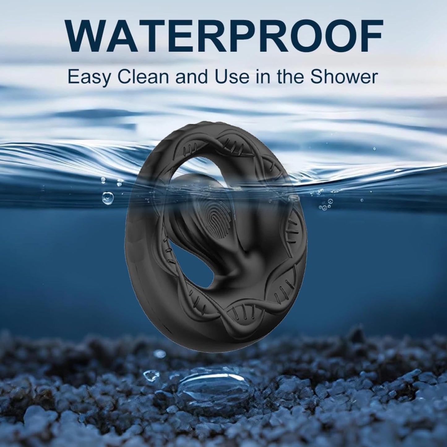 APP Pleasure Cock Ring Penis Vibrator Testicle Stimulator with 9 Vibration Modes