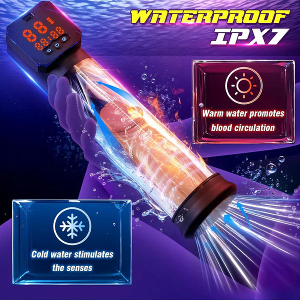 Automatic Penis Pump Enlarger Masturbator with 10 Sucking & 10 Training Modes