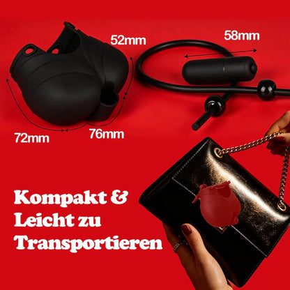 Adjustable Penis Ring Scrotum Pouch Glans Vibrator with 10 Vibration Modes