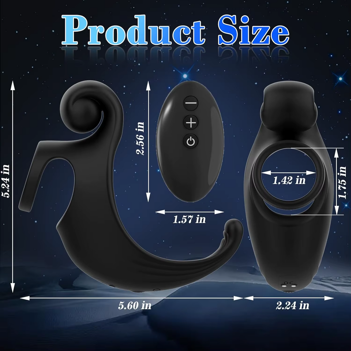 3 IN 1 Electric Penis Trainer Vibrator Cock Ring with 10 Powerful Vibration Modes