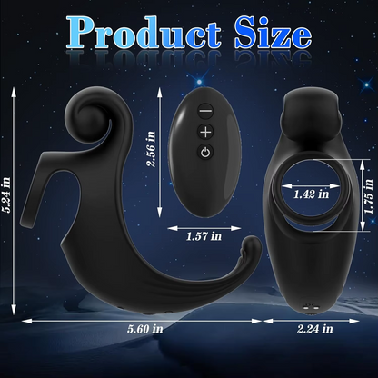 3 IN 1 Electric Penis Trainer Vibrator Cock Ring with 10 Powerful Vibration Modes