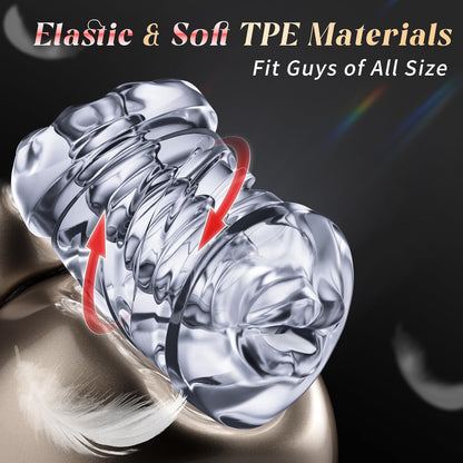 Open Ended Realistic Pocket Pussy & Blowjob Vacuum Pump Masturbator