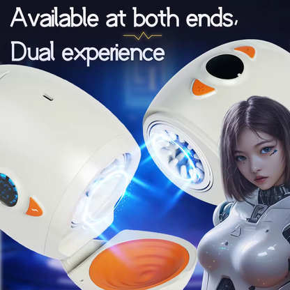 High Speed Dual Stimulation Sucking Masturbator with 10 Vibrating & Telescopic Modes