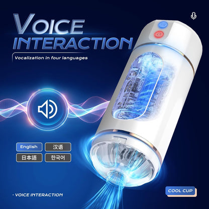 Hands Free Automatic Masturbator Blowjob Machine with 10 Sucking & Vibrating Modes