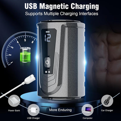 Open-Ended Automatic Masturbator Pocket Pussy Penis Vibrator with 12 Vibrating Modes