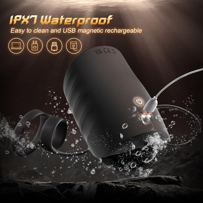 Electric Penis Trainer Vibrators Stroker Masturbator with 9 Vibration Modes