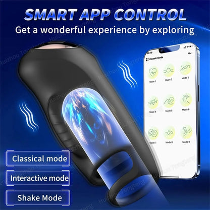 Electric Penis Trainer Vibrator Glans Stimulator Masturbator with 9 Vibration Modes