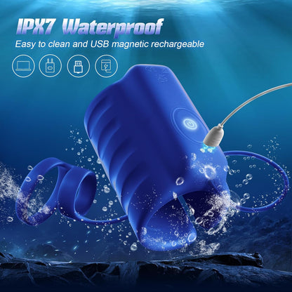 Lock Ring APP Control Penis Trainer Vibrator Cock Ring with 9 Powerful Vibration Modes